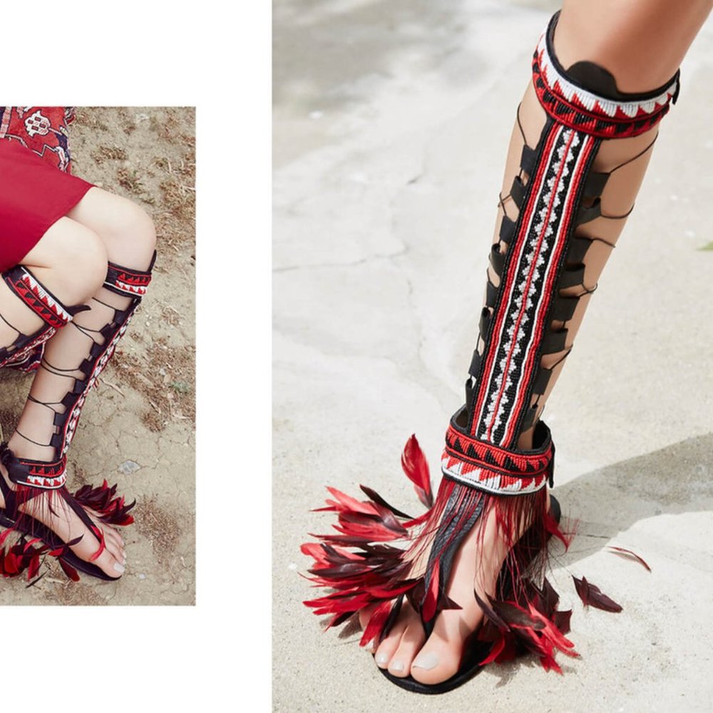 Brother Vellies Maasai Beaded Leather Sandals RARE - Picture 3 of 9